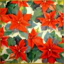 161 Weihnachten Blumen - 3-lagig (gold) - Ihr
